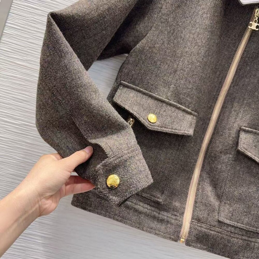 Celine Patchwork Leather Lapel Jacket - image 7